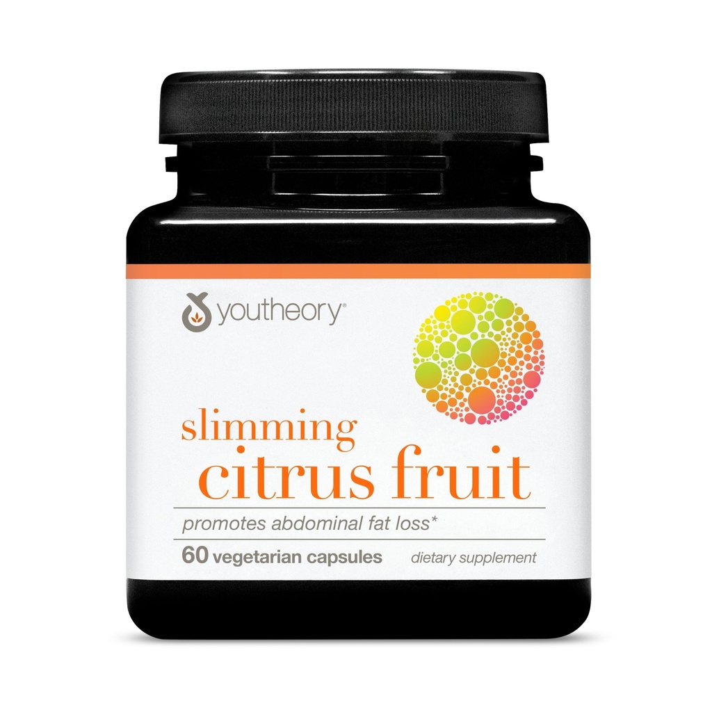 Youteory Slimming Citrus Fruit - Veganski zdravstveni dodatek s kromom - Podpira splošno Wellness* - Mlekarna, soja in gluten Free - 60 Vegetarijanske kapsule