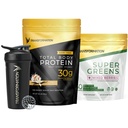 Preobrazba Vanilla Protein Powder, Super Greens Superfood Green Juice Powder in zmogljivost Izolirana steklenička Shaker