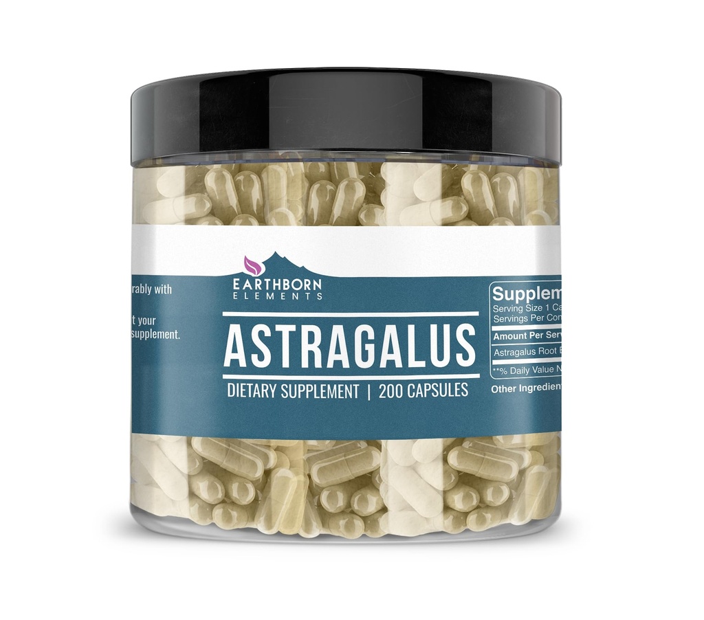 Elementi Zemljinega rodu Astragalus Extract 200 kapsul, čisti in nerazredčeni, brez dodatkov