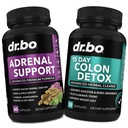 DR. BO Adrenalna podpora & Colon Cleanse dopolnila - Adrenalna utrujenost dodatek z Ashwagandha & L Tirozin - 15 dan črevesna čistilne tablete za Bowel Gibanje Podpora in Trebušno čiščenje
