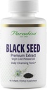 Paradise Black Seme Oil, bogat z antioksidanti, Imunska podpora, Super Moč, Ultra Pure, Vegan, Non GSO, Gluten Free, 60 Softgels