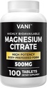 Magnezijev citrat 500MG 100 tablete- veganska varna, visoka absorpcija