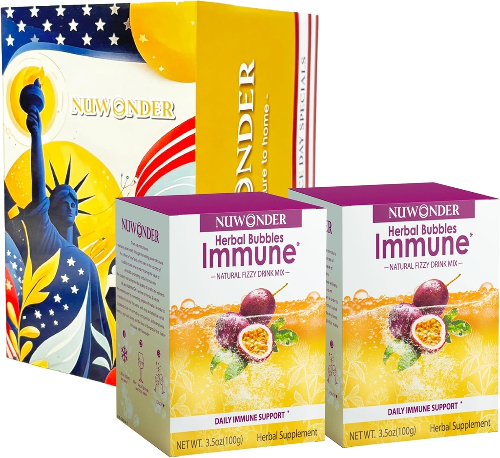 Imunski ojačevalec Fizzy Drink Mix Zeliščni dodatek izdelan z Astragalus, Ginger, Jujube, Atractylodes, Passion Fruit, No Umetni, 10packs (2 škatle)