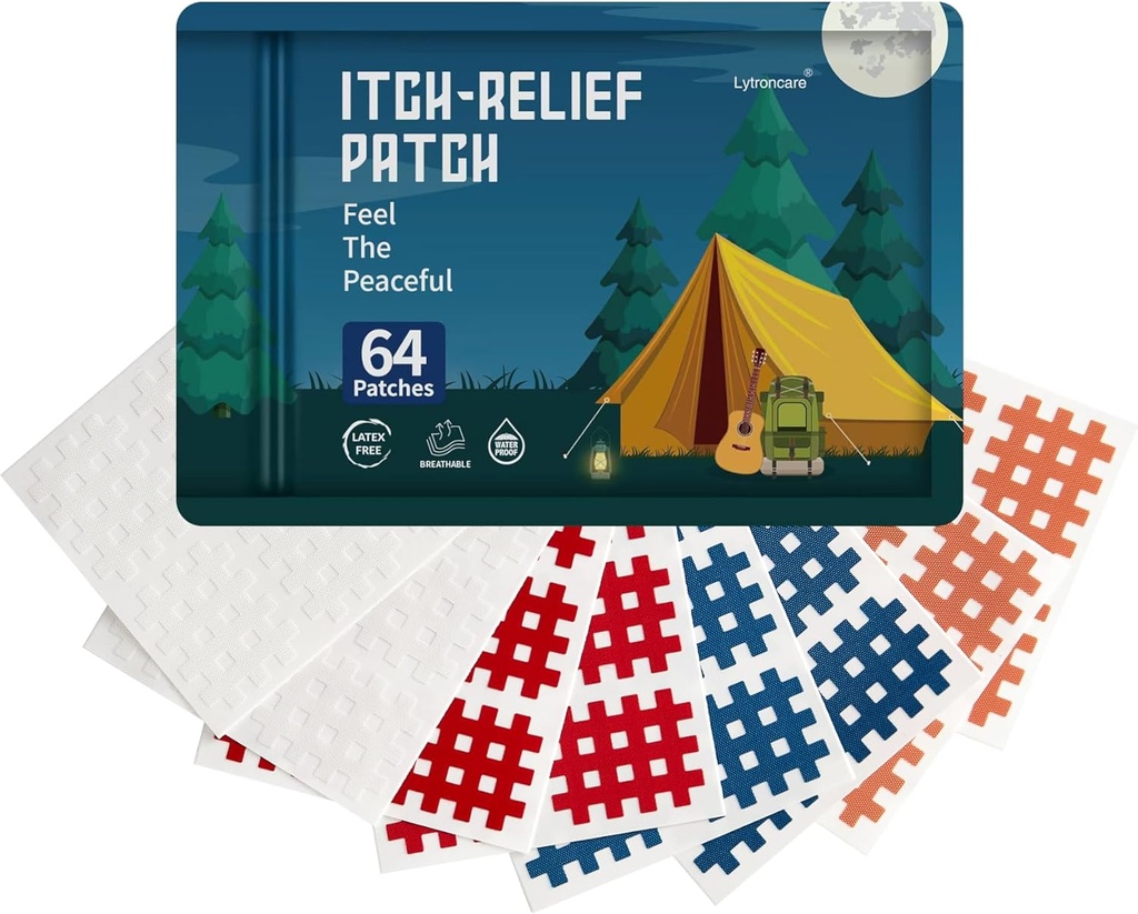 Bug Bite Srbeč Relief Patch za otroke (64 grof),Cestna potovanja bistvenega pomena za otroke, naravne sestavine