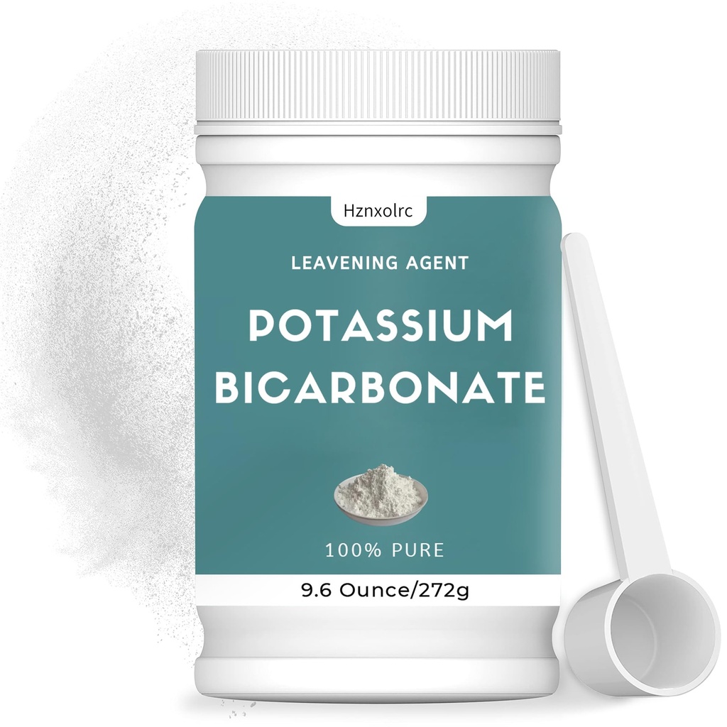 9.6 oz Kalijev bikarbonat, 100% čisti kalijev bikarbonat v prahu, kalijev bikarbonat za rastline, ki se uporablja pri proizvodnji vina, piškotov, piškotov in več