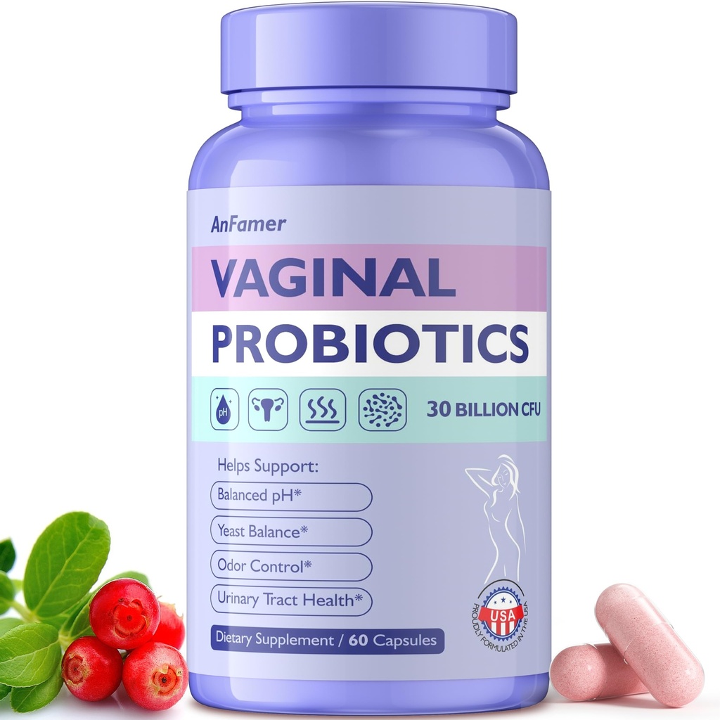 Vaginalni probiotiki za ženske, Promotes Ph Ravnotežje, Zdravje Vaginalne Odor & Flora,Urinary Tract Zdravje s prebiotiki in Lactobacillus Probiotic Mešanica 30 milijard CFU,60 Kapsule