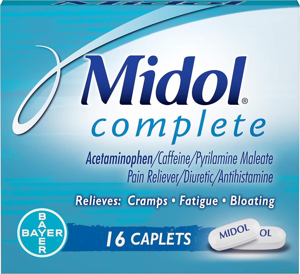 Midol Complete Caplets - 16 Caplets, pakiranje po 3