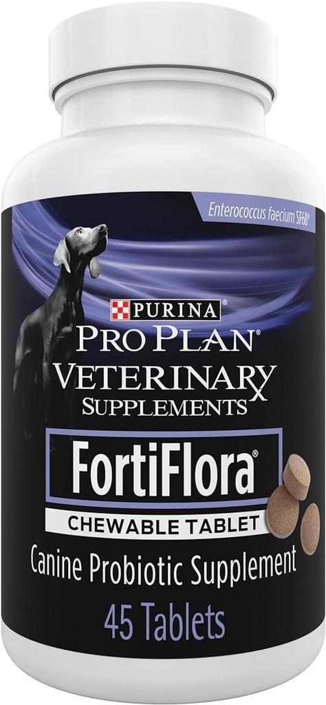 Purina Pro Plan Veterinarske dodatke FortiFlora Žvečljivi pes Probiotic Dopolnilo tablete 45 ct.