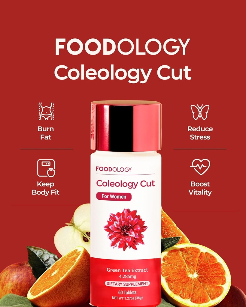 FOODOLOGY Coleology Cut (Pack 1-60 tablete, 30 dni) - izvleček zelenega čaja. Vitamini in minerali.