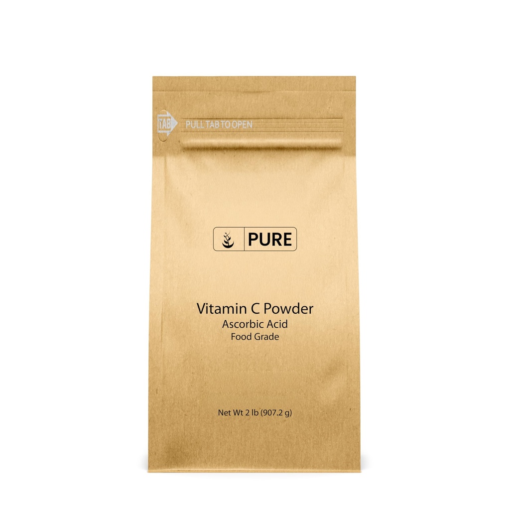 PURE POREKLA SESTAVINE Vitamin C Prašek (2 lb) Askorbinska kislina, ne GSO, prehranska dopolnila