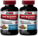 Lasje Rast las Vitamini brez biotina - DHT Bloker las Formula - Podpora Zdrava rast las - on shou wu za sive lase, Soy izoflavones dodatek, kudzu Root kapsule, dht Blocker - 2B 120 Cap
