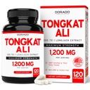 Tongkat Ali For Men 1200mg (200 do 1 ekstrakt) - 120 kapsul - Longjack dodatek - Premium Tonkat-Ali dodatek - Podpora moč, pogon, atletske zmogljivosti in mišične mase - Gluten Free & Non-GMO