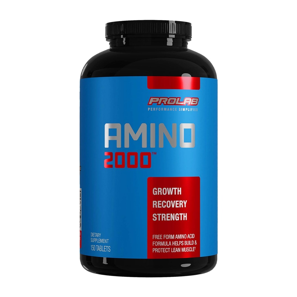 Prolab Amino 2000 Essential Amino Acids Supplement, BCAA mešanica za podporo mišic in regeneracijo (150 tablet)