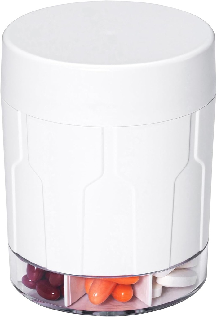 Betife Extra velike dopolnilo Organizator, Weekly tablete Organizator steklenica, Dnevne tablete Dispenser s 7 Velikih delov, Organizator, da držite 7 Day Vitamin medicine,21 Nalepke in čiščenje čopiča (bela)