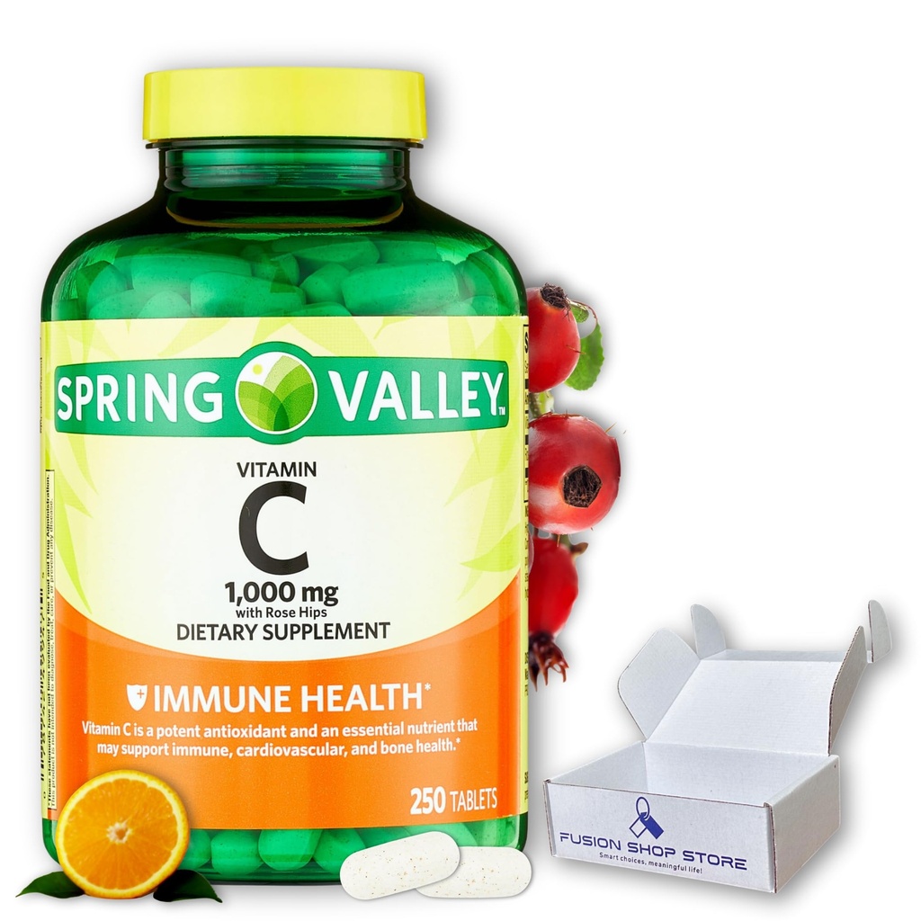 FUSION SHOP trgovina Pametne odločitve, smiselno življenje! Vitamin C 1000mg- z Rose HIPS tablete, 250 Število (Pack od 1)