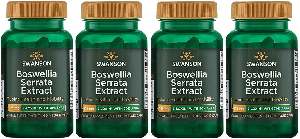 Swanson Boswellia Serrata Extract 125 mg 60 Veg Caps 4 pakiranje