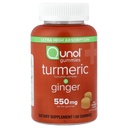 Qunol Kurkuma in Ginger Gummies, Gummy s 500mg Kurkuma + 50mg ingver, Joint Support dodatek, Ultra visoka absorpcijska Tumeri in Ginger, Vegan, Gluten brezplačno, 1 mesec dobave 60ct Gummies