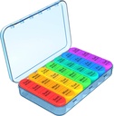 Daviky tablete Organizator, Daily tablete Box 7 dan, Tedenska tablete Organizator 4 krat na dan, Velika potovalne tablete Primer z 28 Kompartment za zadrževanje medicine, Vitamin in dodatek (modra)