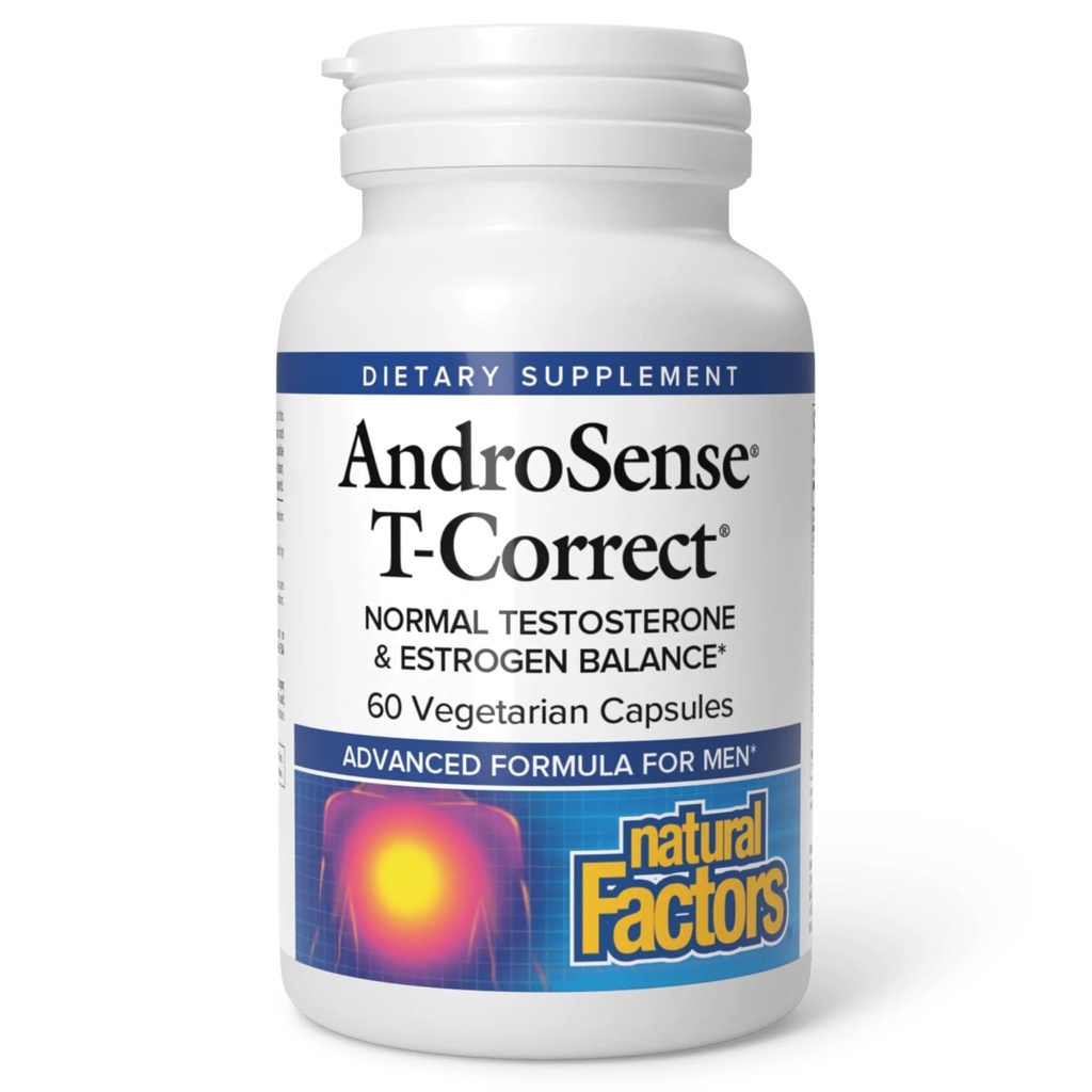 Natural Factors, AndroSense T-Correct, Supports Men's Hormonal Metabolism with Milk Thistle, Turmeric and Lycopene, 60 capsules (30 servings)
