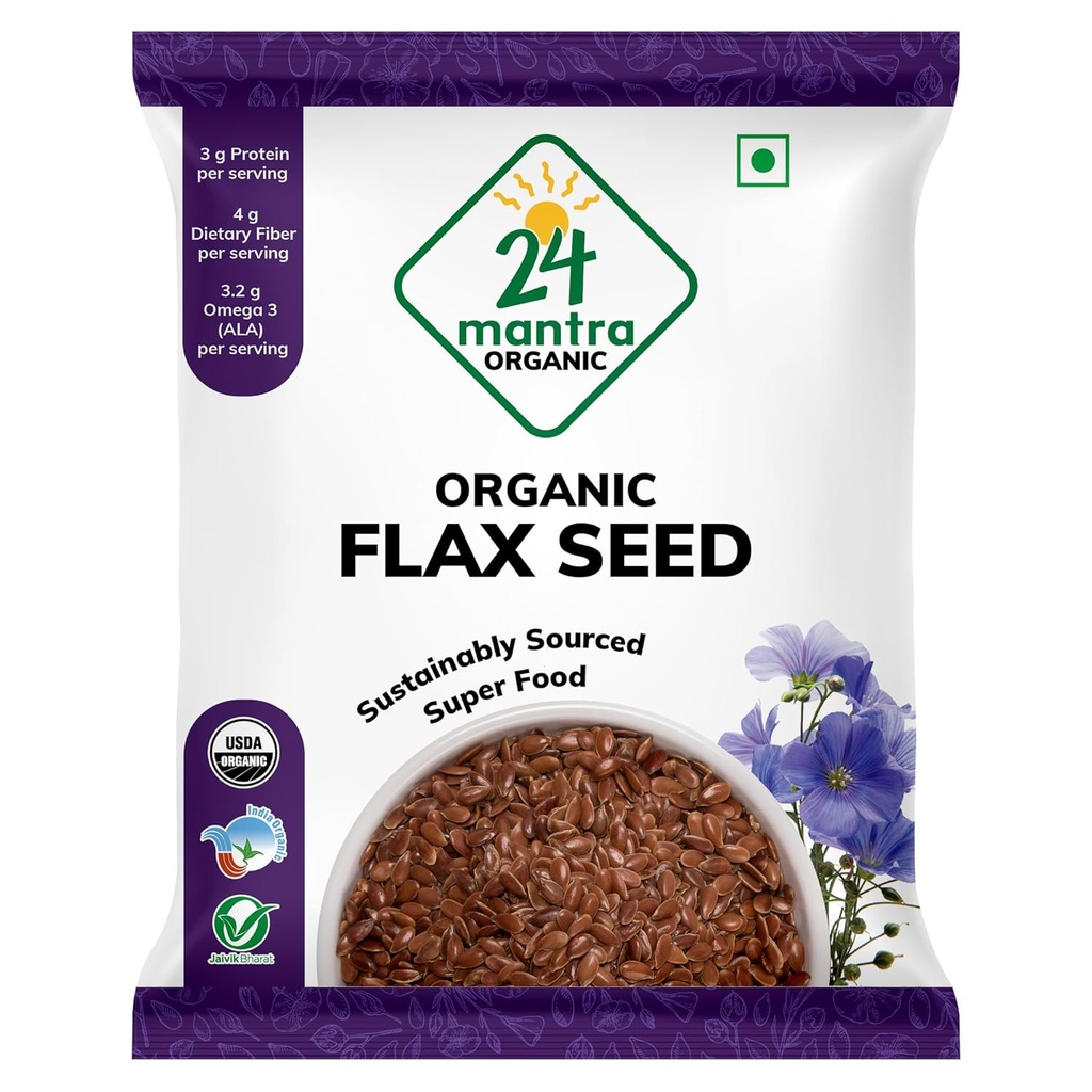 24 Mantra organsko laneno seme USDA Certified Organic EU Certified Organic pesticidi Free Preostanek Brez natrija - Pakiranje po 1 