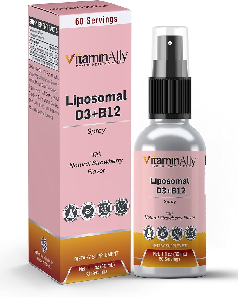Liposomski tekoči vitamin D3 + vitamin B12 Spray 