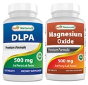 Najboljši naravni DLPA 500 mg in magnezijev oksid 500 mg
