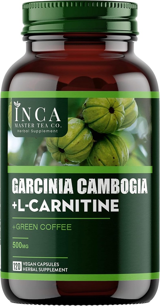INCA MASTER TEA - 1600mg Garcinia Cambogia & L-Carnitine Complex - Belly Fat Burner za ženske in moške - 120 Visoke jakosti dietne tablete - hitro delujoča najboljša lakota Supresant za vaše sposobnosti