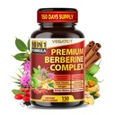 VEGATOT GlucoSavior Berberine dodatek s Ceylon Cinamon, Bitter Melon, Gymnema - Podpira imunske, zdravje srca in prebavil funkcijo - Izdelano v ZDA (150 Število (Pack od 1))