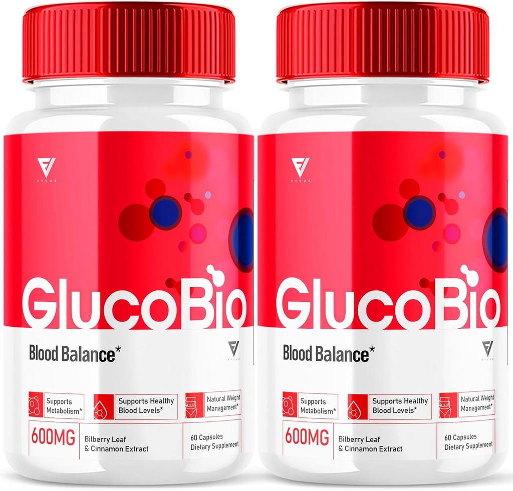(2 pakiranji) GlucoBio Health Kapsule Gluco Bio tablete, Gluco Bio Natural Vitamin Splošno zdravje in Wellness Glycogen Support, BioGluco kapsule (120 kapsul)
