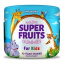 Infuzije Super sadje Gumiji za otroke 90 Count Antioksidant Mešanica mehka in okusna Vegan prijazno Gluten brezplačno ne-GMO