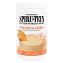 NaturePlus SPIRU-TEIN Shake - Breskve in kremne arome - 1,1 lbs, Spirulina Protein Powder - Na rastlinski osnovi Meal zamenjava, Vitamini in minerali za energijo - vegetarijansko, Gluten-free - 15 Serving