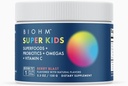 BIOHM Super Kids Superfood Powder Plus probiotiki, (5.3 Oz, 30 Serving) Okusni Berry Blast, Antioksidanti, Omega 3 & Vitamin C, Non-GMO, Dairy Free, Brez umetnih sestavin, Vegetarian, Starost 4+
