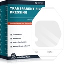 Transparentni film oblačenje 2.36" x 2.75", 100 Packs vodoodporne rane Bande Adhesive obliži, Rane pokrov obliži za post Kirurški tuš, IV Shield, Tattoo Aftercare Bandage