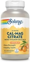 Solaray Cal-Mag Citrate Plus D-3 & K-2 Pomarančni žvečljivi žvečilci 
