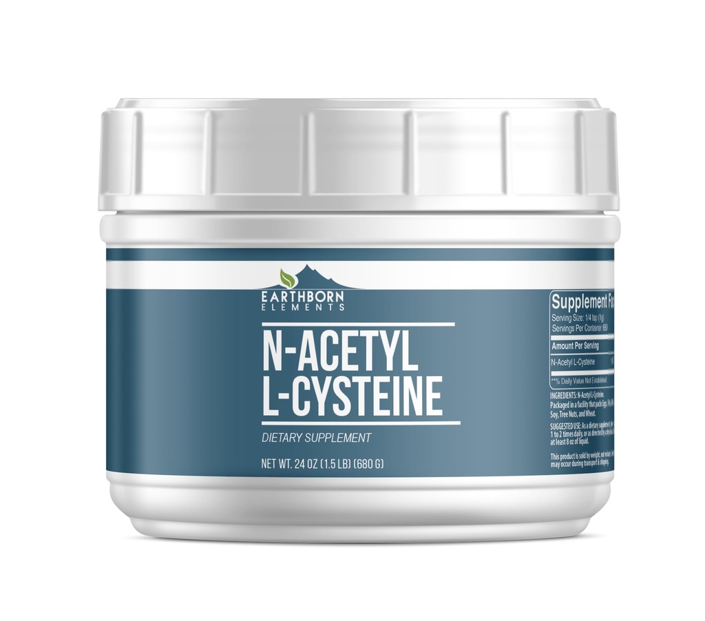 Elementi Zemljinega rodu N-acetil L-Cystein (1,5 lb), prehranska dopolnila, Reseable Tub