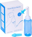 Neti Pot Sinus Rinse Steklenička tlak Nasal namakanje Wash Sinus Izpiranje Kit Steklenica Nos Čistilec za odrasle in otroke BPA brezplačno (300ML, modra)