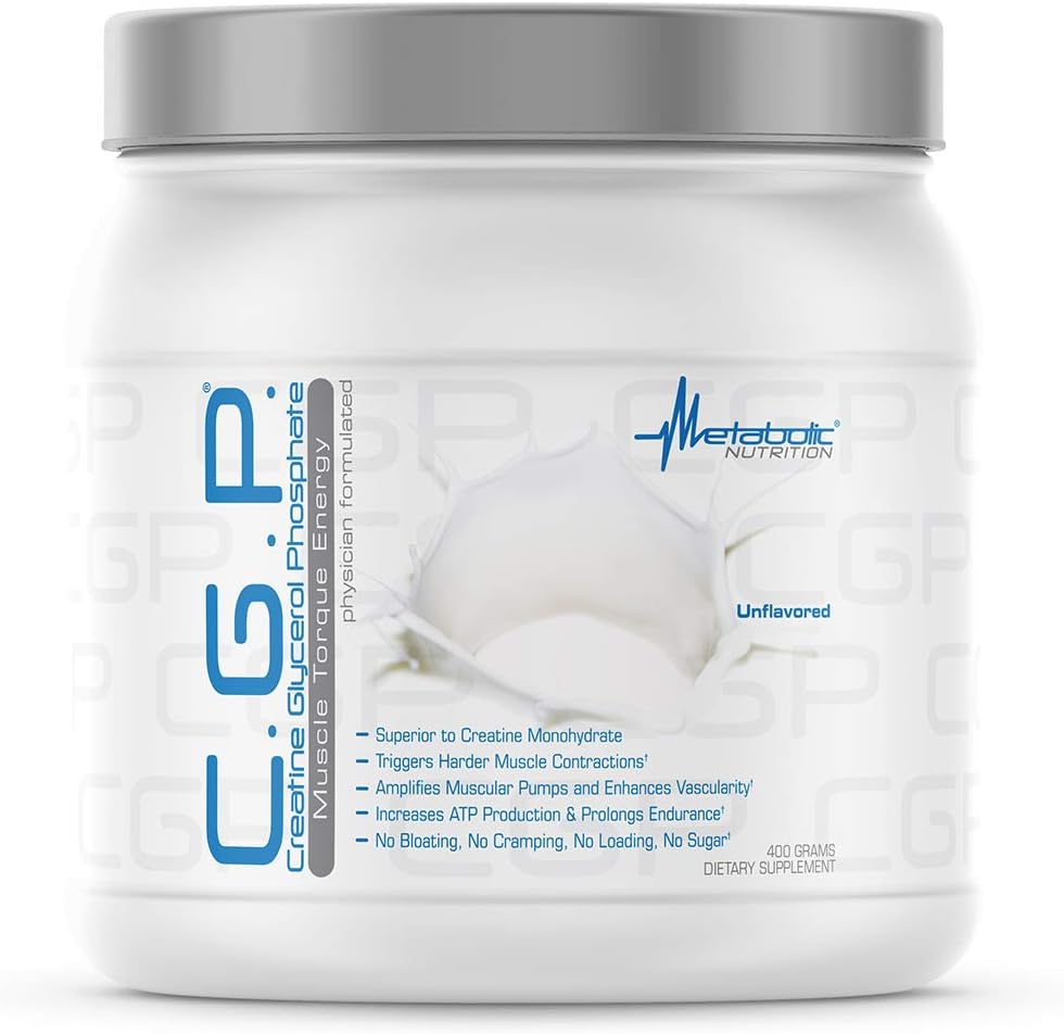 Presnovna prehrana, CGP, Kreatin glicerol fosfat, 100% mikroniziran kreatin prašek, Pre Intra Post Workout dodatek, nearomatizirana, 400 Gram