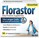 Florastor Daily Probiotic Supplement za ženske in moške, dokazano za podporo digestivno zdravje, Saccharomyces Boulardii CNCM I-745 (54 kapsule)