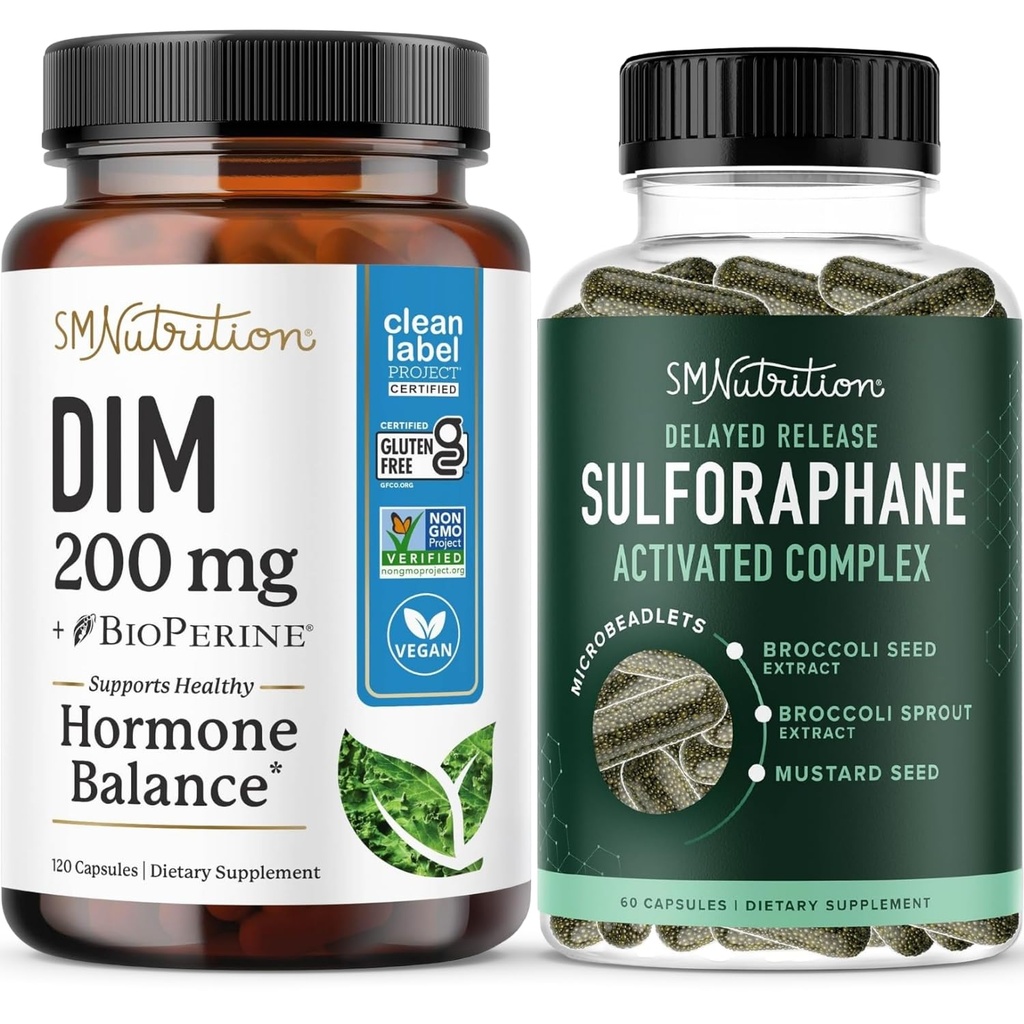 Sulforaphane Complex z 200 mg DIM dodatek za izboljšano estrogensko ravnovesje za ženske 