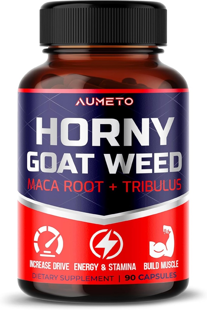 Horny Goat Weed dodatek z L-Arginine Tribulus Terrestris Maca Root Tongkat Ali - Moška energija, moč in spomin podpora (90 Število (Pack od 1))