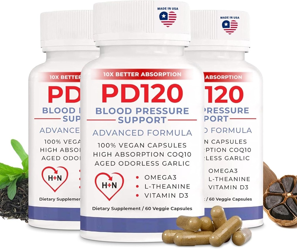 Krvni tlak Dopolnilo za pomoč zmanjšanje visokega krvnega tlaka seveda, CoQ10, dušikov oksid, črna brez vonja stara česen, Omega 3, L-teanin, vitamin D3 za podporo krvnega tlaka