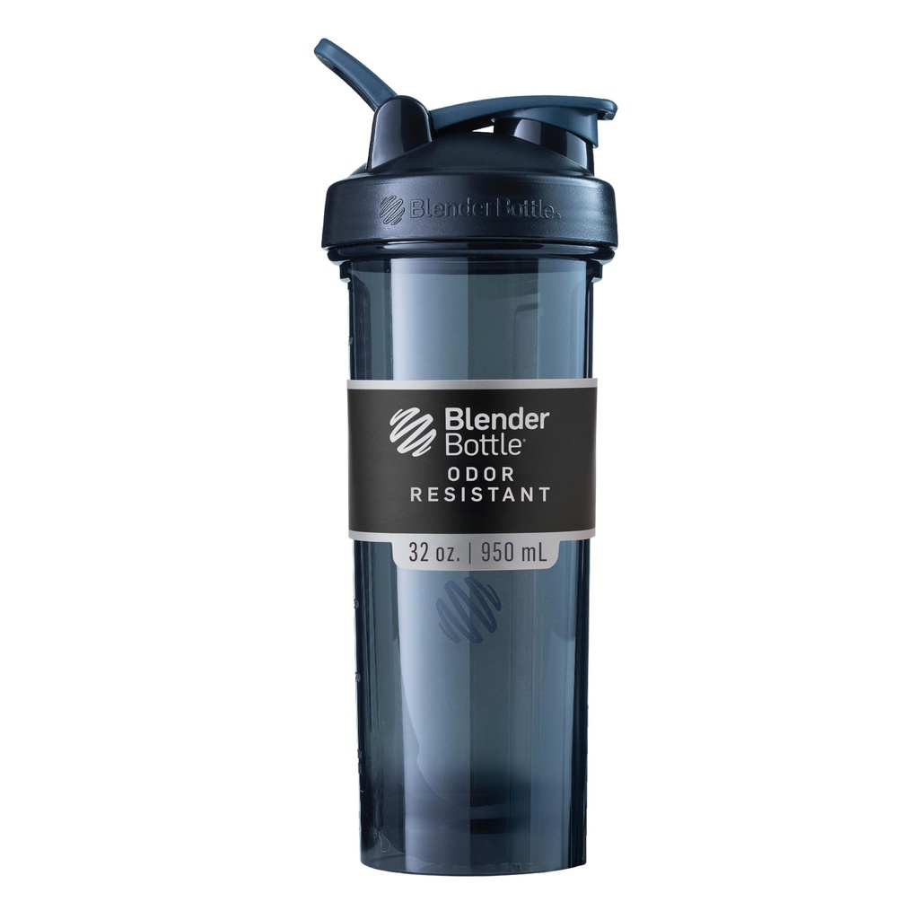 BlenderBottle Shaker serija Pro kot nalašč za beljakovinske pretrese in pred vadbo, 32-ounce, črna