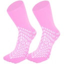 HCS Non-Slip Hospital Nogavice z Grips za ženske in moške (6 Pairs) - 360 All-Swid Non-Slip Nock za starejše/seniorje - Bolnišnice Grip Nogavice, Pad Risk Patient Slippers (Pink, Redni)
