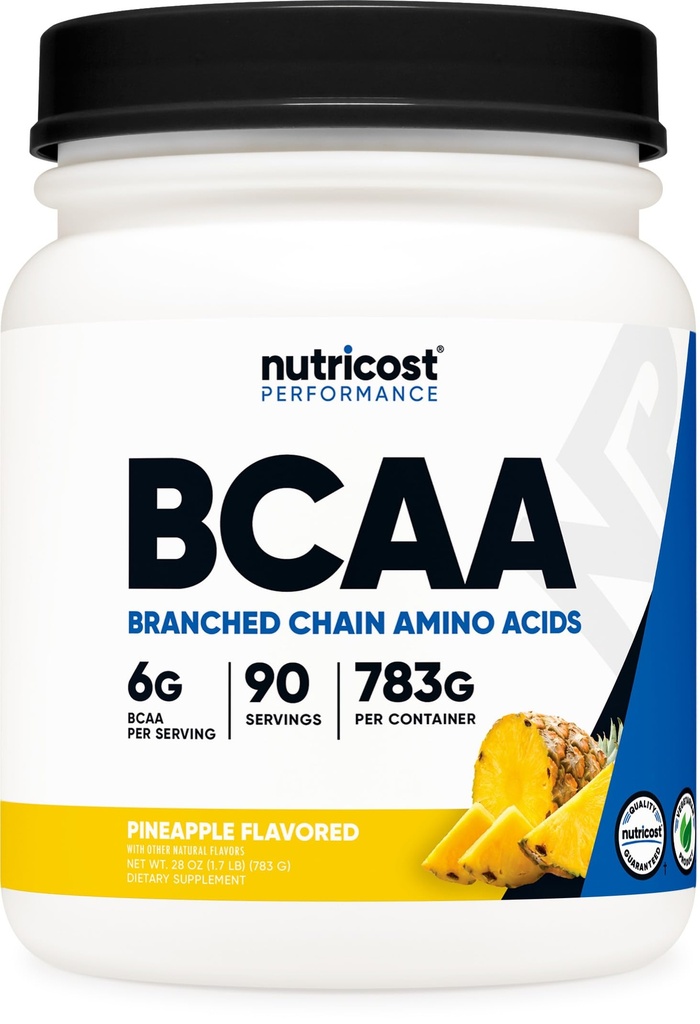 Nutricost BCAA prašek (Pineapple, 90 servingov) - Optimalno razmerje 2:1:1