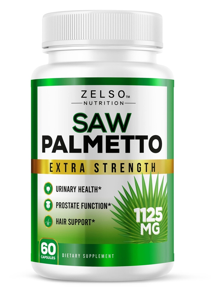 Saw Palmetto Prostata Dopolnilo za moške, 3-v-1 Prednosti, Dodatna moč DHT Bloker za rast las in Beta blokator za zdravje sečil, Potent Prostat Funkcija Podpora, 30 dan dobave (60 Count)