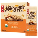 CLIF Nut Butter Bar - Peanut Butter - Polne energijske palice - Non-GMO - USDA Organic - Na bazi rastlin - Nizka glikemična - 1,76 oz. (5 pack)