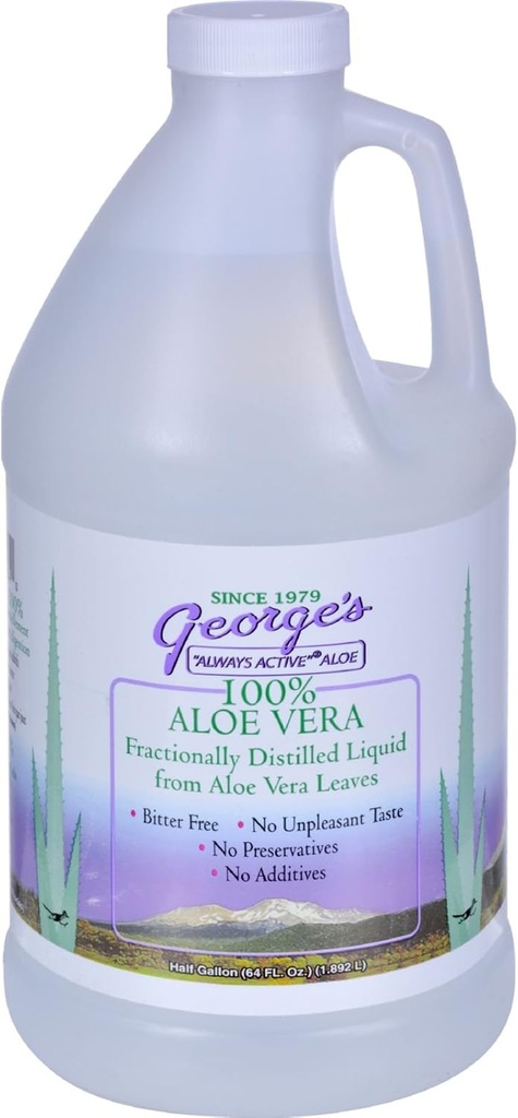 Georges Aloe Vera - Frakcijsko destilirana tekočina - zagrenjena brez konzervansov - 64 fl oz (Pack of 4)