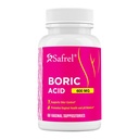 Safrel Boric Acid Vaginal Suppositorys - 60 Count (1-Pack) – 100% Pure USA-Made, Podpira Intimate & Vaginal zdravje, pH ravnovesje, Odor Control - Ženske Wellness Essential