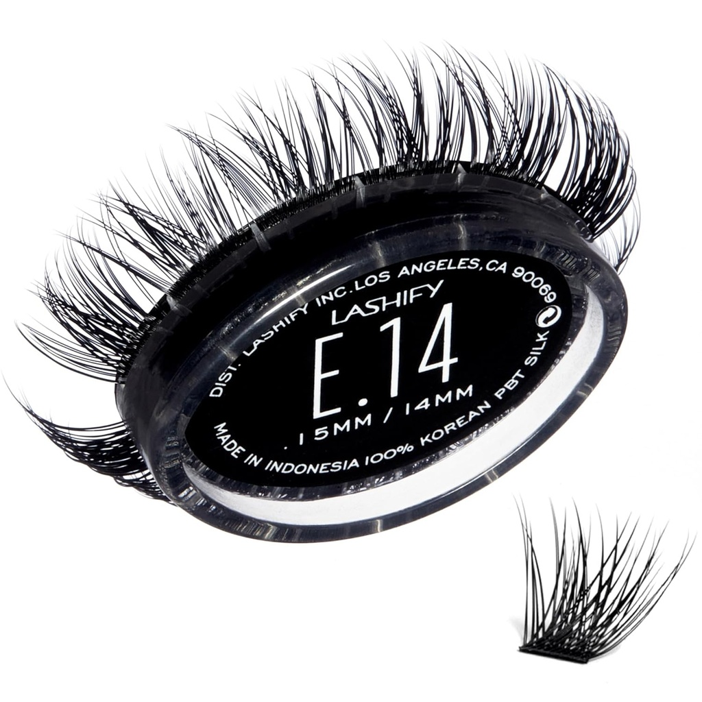 Lashify Extreme 14mm Gossamer DIY trepalnice razširitve ponovno polnjenje, črna, enostavno lažne lasišča dodati izjemen obseg