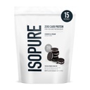 Izopura Zero Carb 100% čisti sirotkini izolati beljakovin v prahu, laktoza brez glutena, brez vitaminov, piškotki in smetana, 25g beljakovine na serviranje, 1 Lb, 15 serviranja (Packageing May Vary)